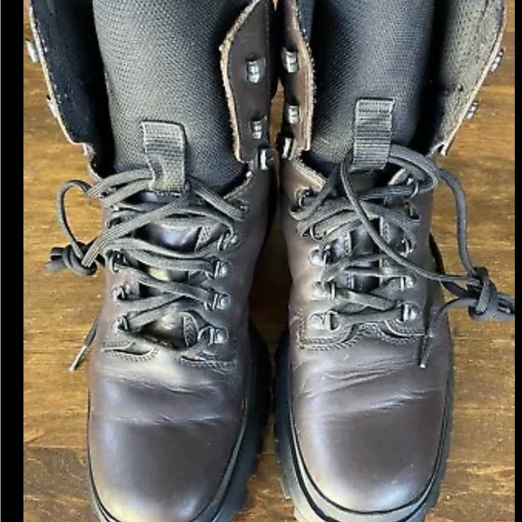 Prada combat boots